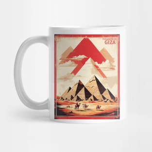 Pyramids of Giza Egypt Vintage Poster Tourism 2 Mug